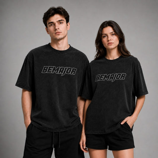 BEMAJOR Unisex Oversize Graphic Tee | Drip Denim Collection