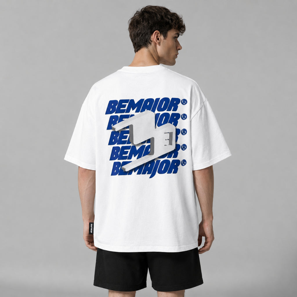 BEMAJOR Unisex Oversize Minimal Logo Tee