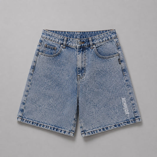 BEMAJOR Men Washed Denim Shorts | Drip Denim Collection