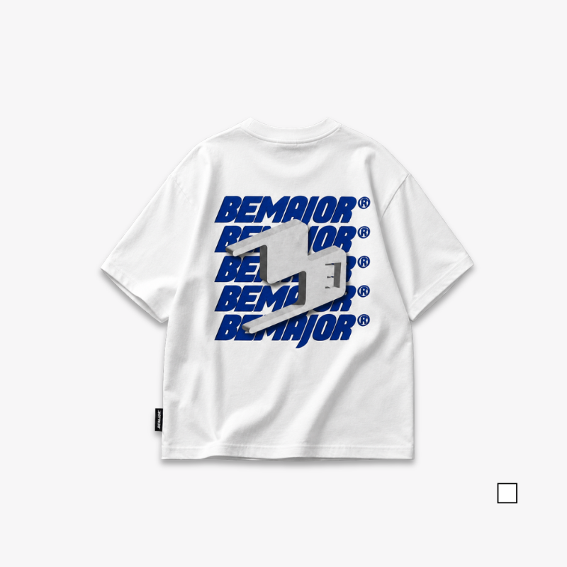 BEMAJOR Unisex Oversize Minimal Logo Tee