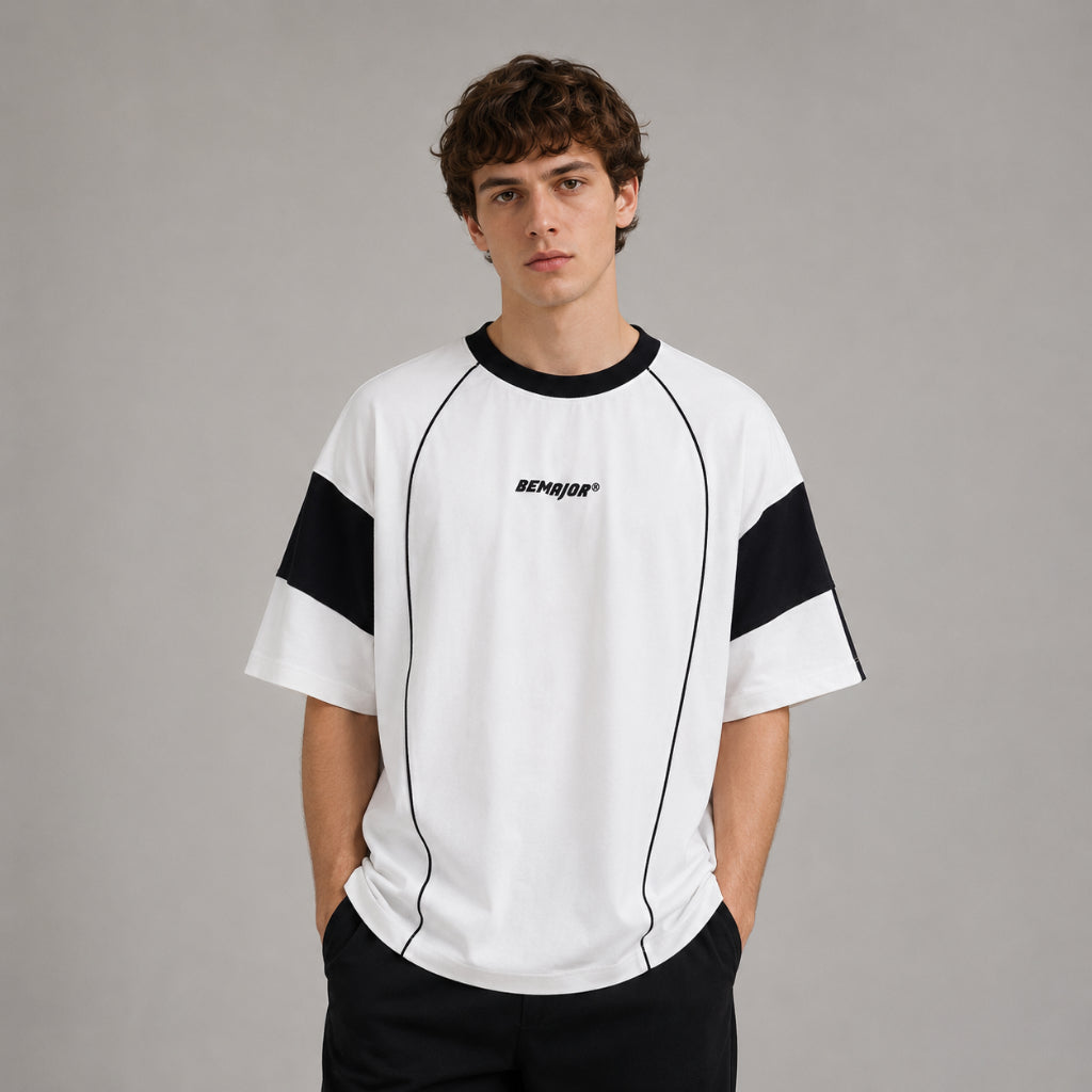 BEMAJOR Unisex Sporty Oversize Tee | Motorsport Collection