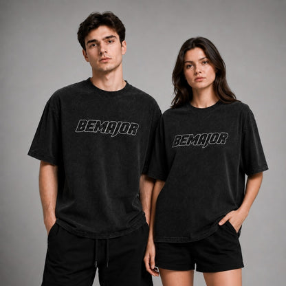 BEMAJOR Unisex Oversize Graphic Tee | Drip Denim Collection
