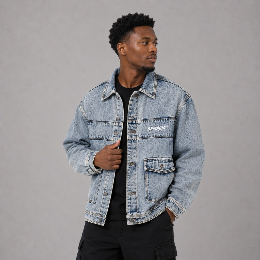BEMAJOR Men Denim Jacket | Drip Denim Collection