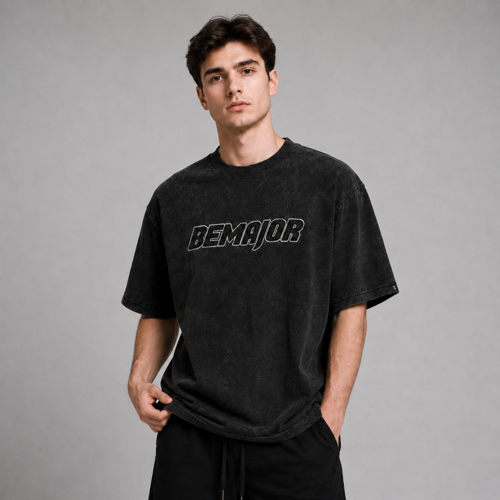 BEMAJOR Unisex Oversize Graphic Tee | Drip Denim Collection
