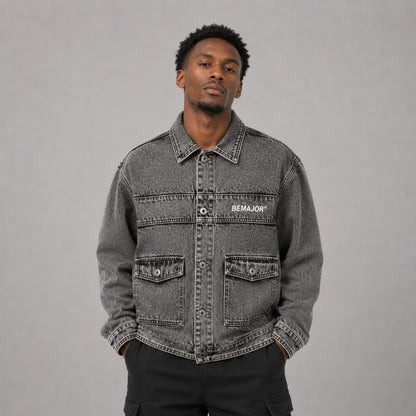 BEMAJOR Men Denim Jacket | Drip Denim Collection