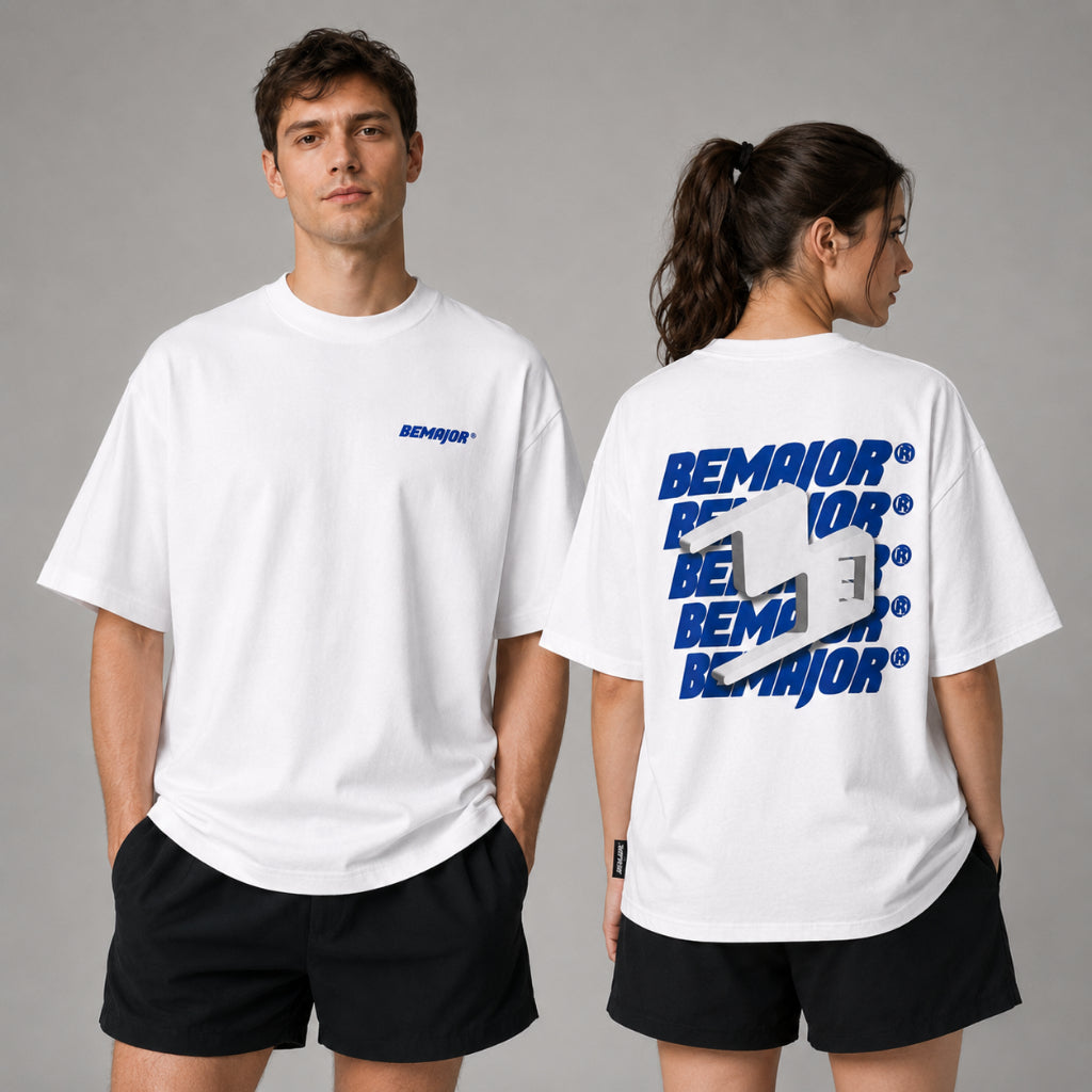 BEMAJOR Unisex Oversize Minimal Logo Tee