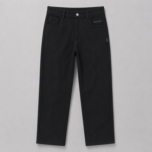 BEMAJOR Men Overlaid Wide Leg Pants