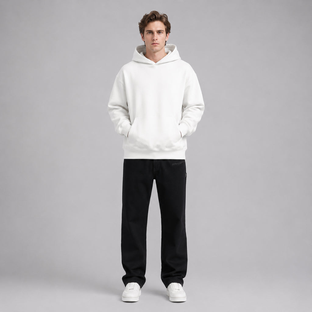BEMAJOR Men Overlaid Wide Leg Pants