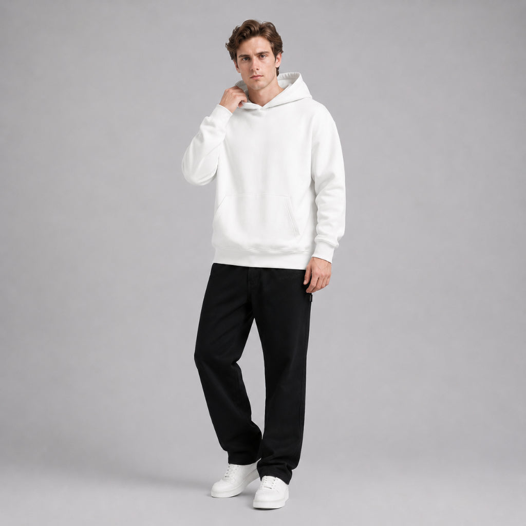 BEMAJOR Men Overlaid Wide Leg Pants
