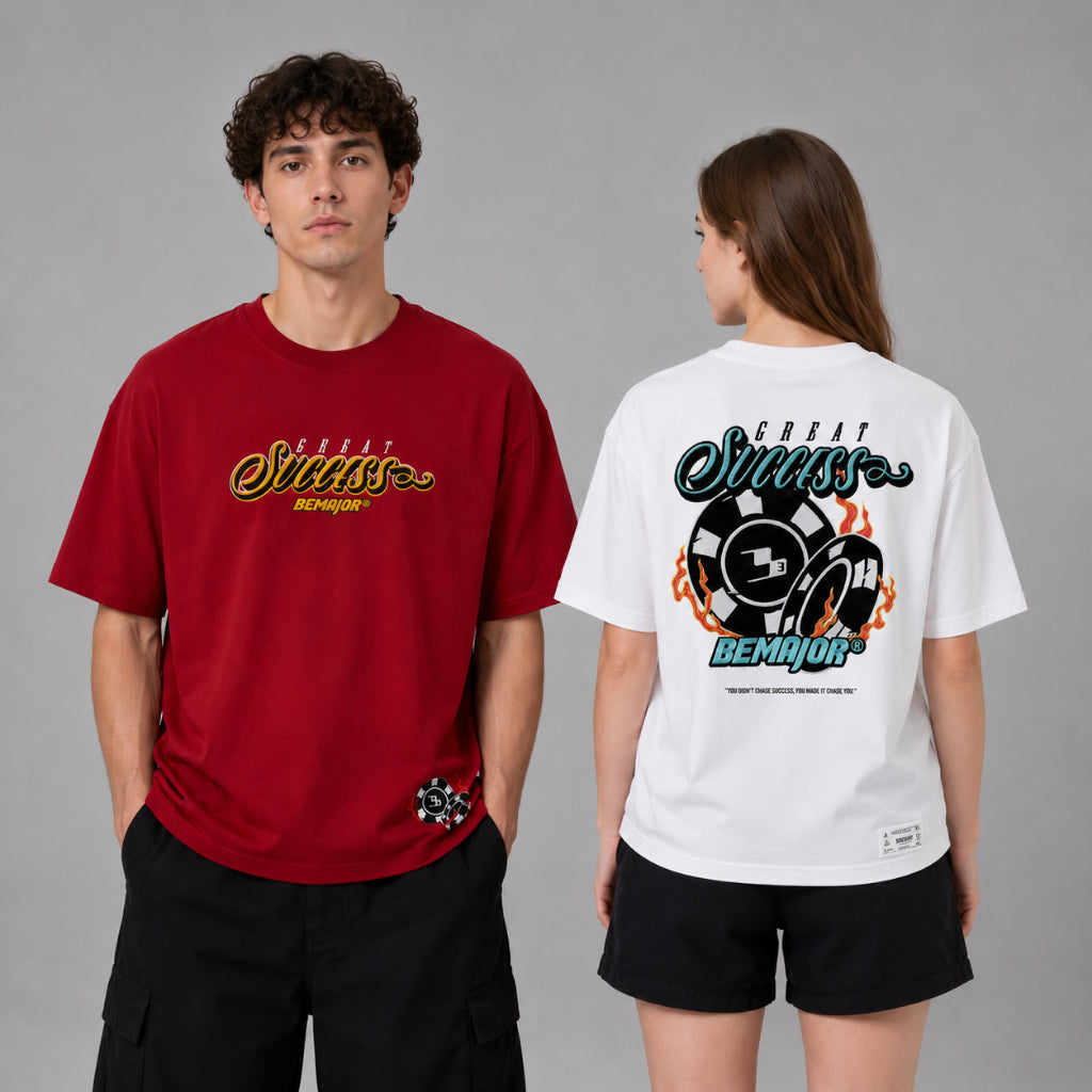 BEMAJOR Unisex Great Success Oversize Graphic Tee