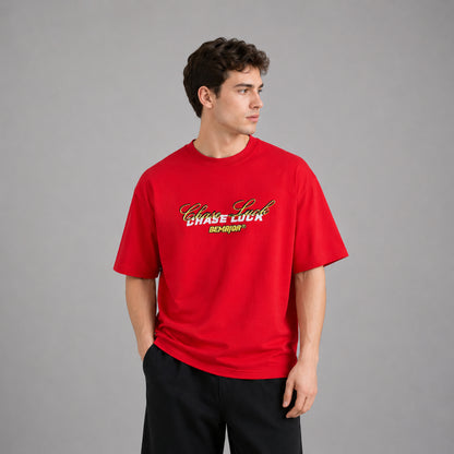 BEMAJOR Unisex Chase Luck Oversized Graphic Tee
