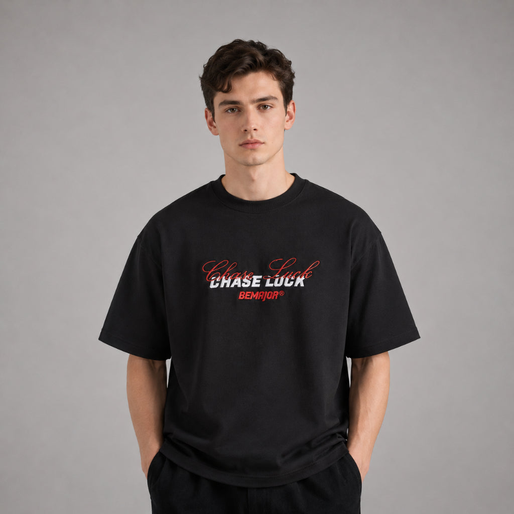 BEMAJOR Unisex Chase Luck Oversized Graphic Tee
