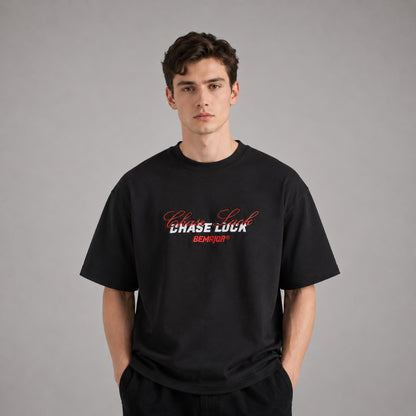 BEMAJOR Unisex Chase Luck Oversized Graphic Tee