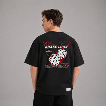 BEMAJOR Unisex Chase Luck Oversized Graphic Tee