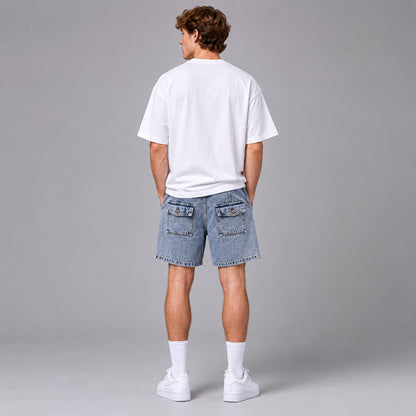 BEMAJOR Men Washed Denim Shorts | Drip Denim Collection