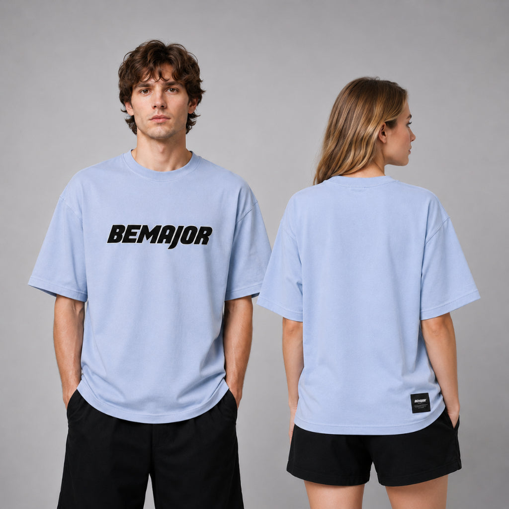 BEMAJOR Unisex Oversize Logo Graphic Tee | Bluecore Collection