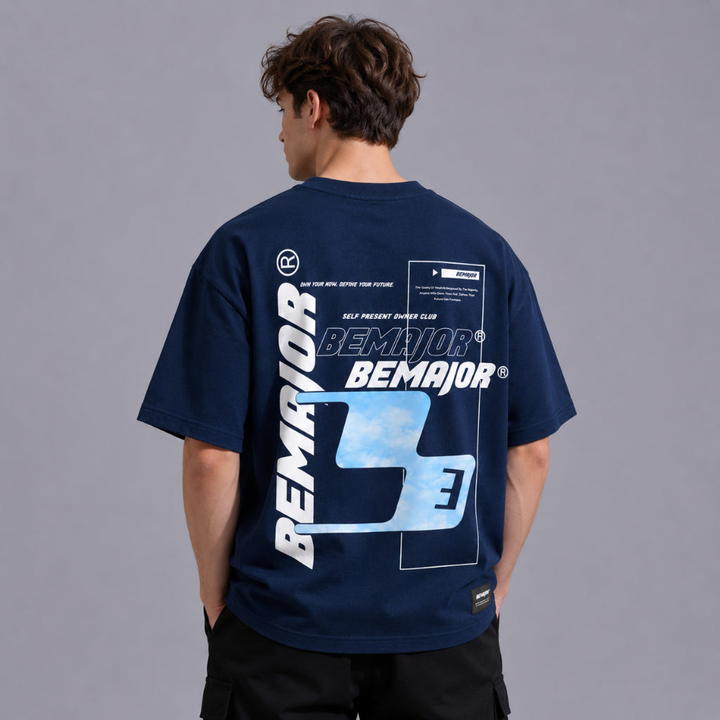 BEMAJOR Self Present Oversize Graphic Tee | Bluecore Collection