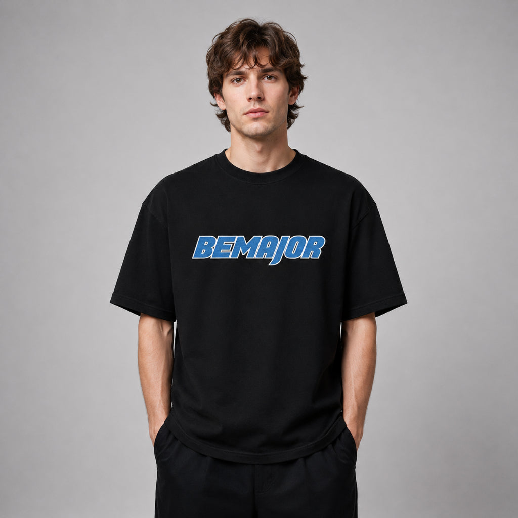 BEMAJOR Unisex Oversize Logo Graphic Tee | Bluecore Collection