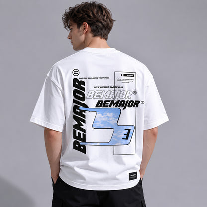 BEMAJOR Self Present Oversize Graphic Tee | Bluecore Collection