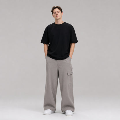 BEMAJOR Men Wide Leg Cargo Pants