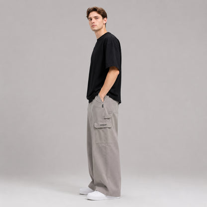 BEMAJOR Men Wide Leg Cargo Pants