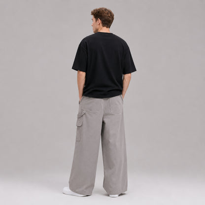 BEMAJOR Men Wide Leg Cargo Pants