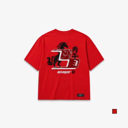 BEMAJOR Oversize Short Sleeve Graphic Tee Men | CNY Collection