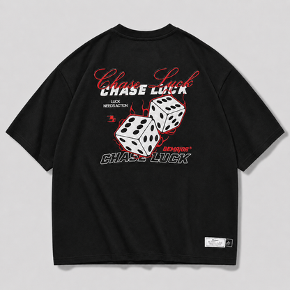 BEMAJOR Unisex Chase Luck Oversized Graphic Tee