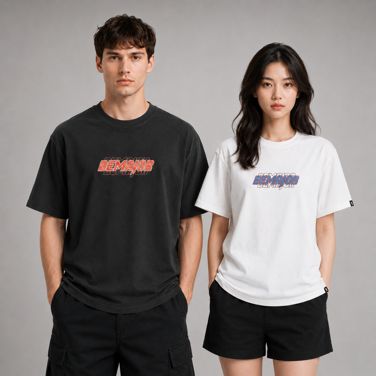 BEMAJOR Unisex Oversize Graphic Tee | Logo Tee Collection