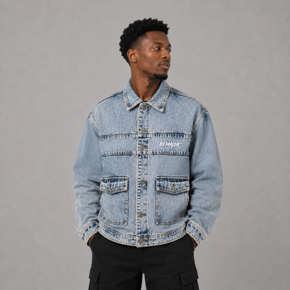 BEMAJOR Men Denim Jacket | Drip Denim Collection