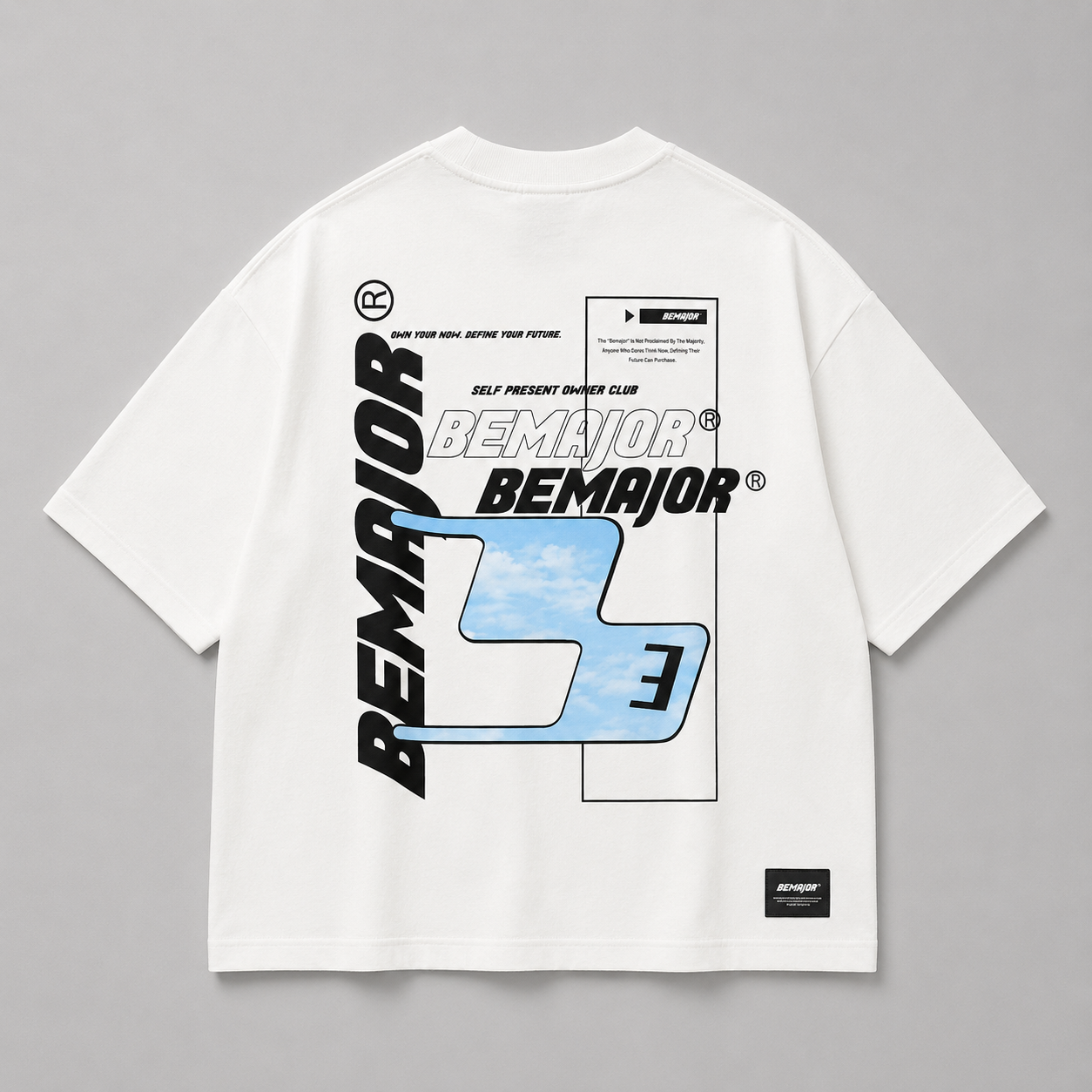 BEMAJOR Self Present Oversize Graphic Tee | Bluecore Collection