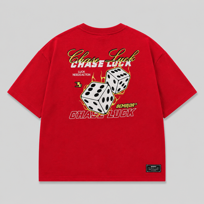 BEMAJOR Unisex Chase Luck Oversized Graphic Tee