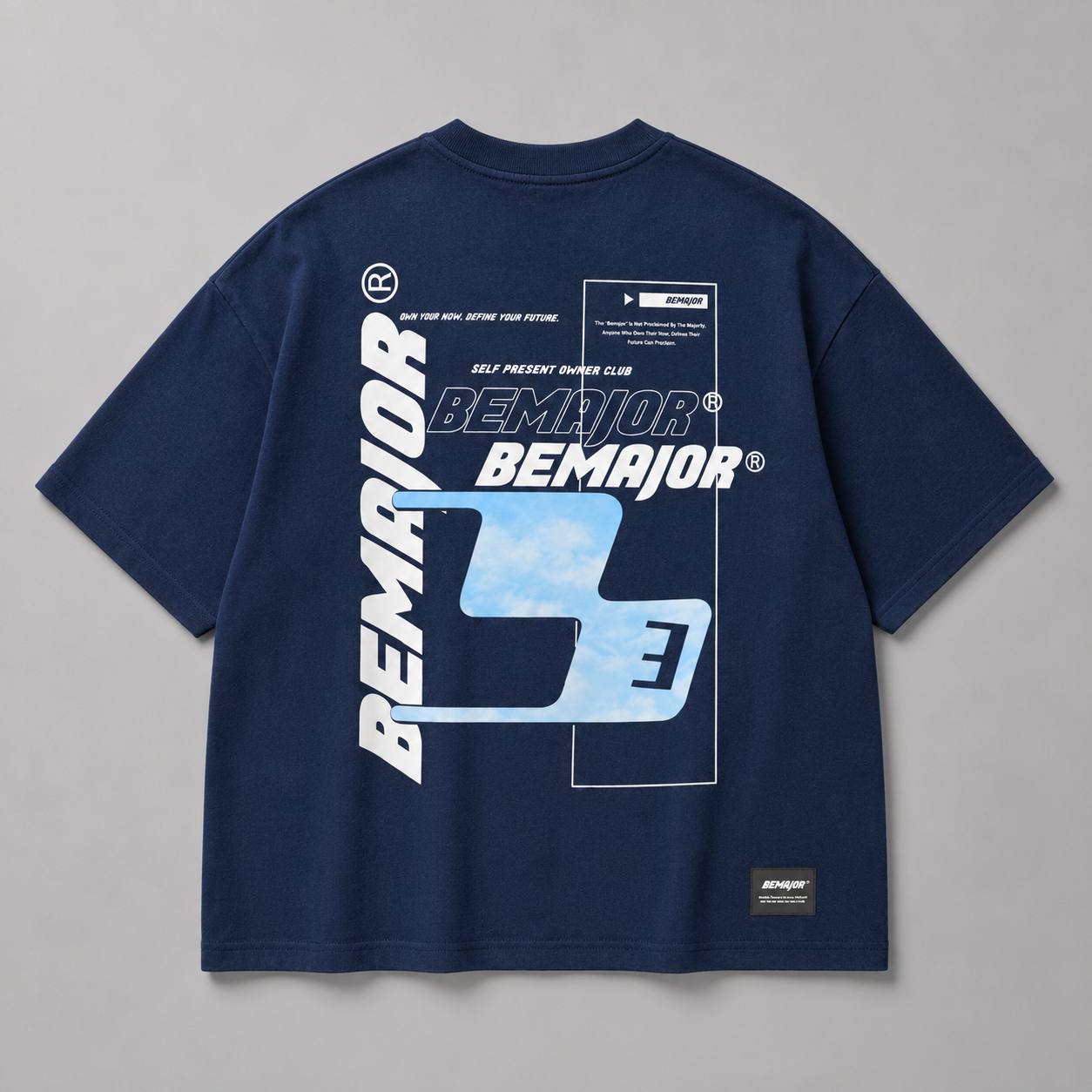 BEMAJOR Self Present Oversize Graphic Tee | Bluecore Collection