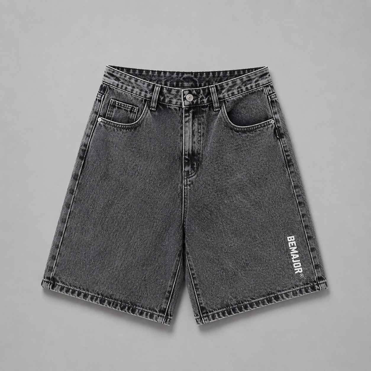 BEMAJOR Men Washed Denim Shorts | Drip Denim Collection