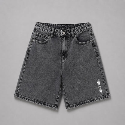 BEMAJOR Men Washed Denim Shorts | Drip Denim Collection