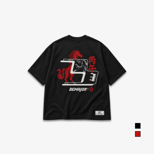 BEMAJOR Oversize Short Sleeve Graphic Tee Men | CNY Collection
