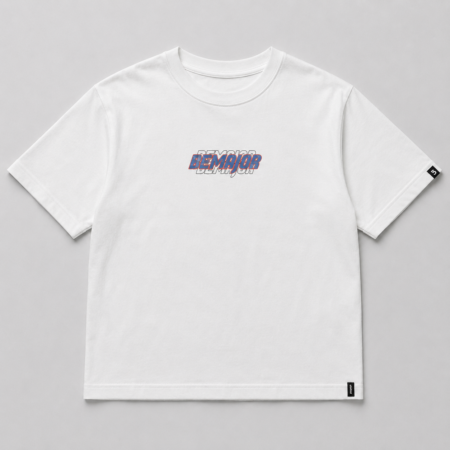 BEMAJOR Unisex Oversized Graphic Tee | Korean Style Logo T-Shirt | Loose Fit Streetwear Top